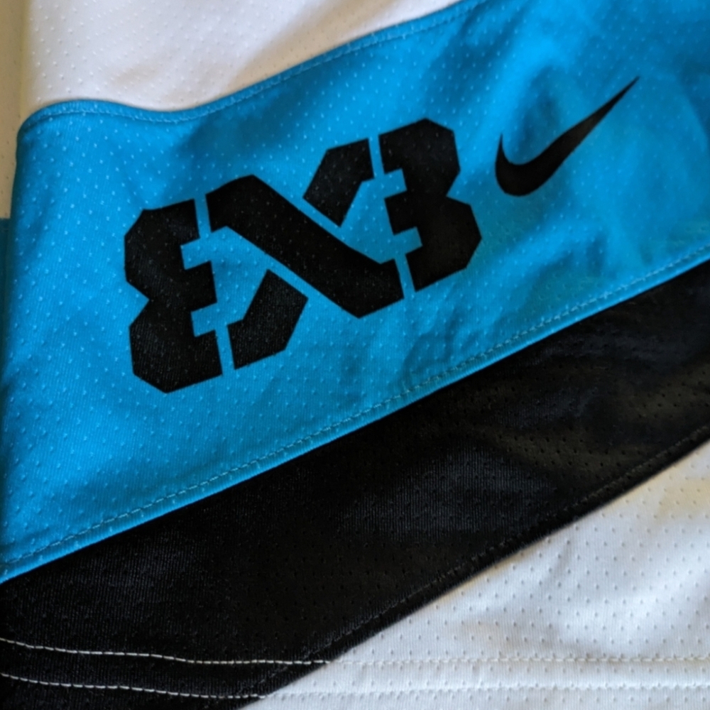 Nike Made in USA FIBA Men Large White and Blue Shorts New With No Tags 052025 - Picture 8 of 9